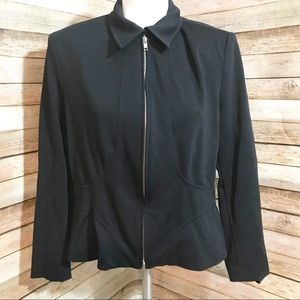 Ann Tjian for Kenar vintage black zip up jacket